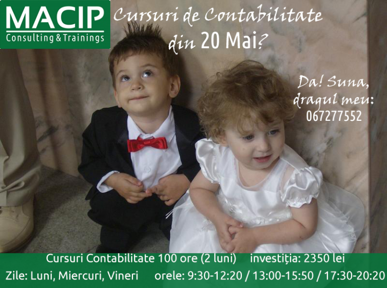 Din 22 Mai curs Contabilitate la ASEM